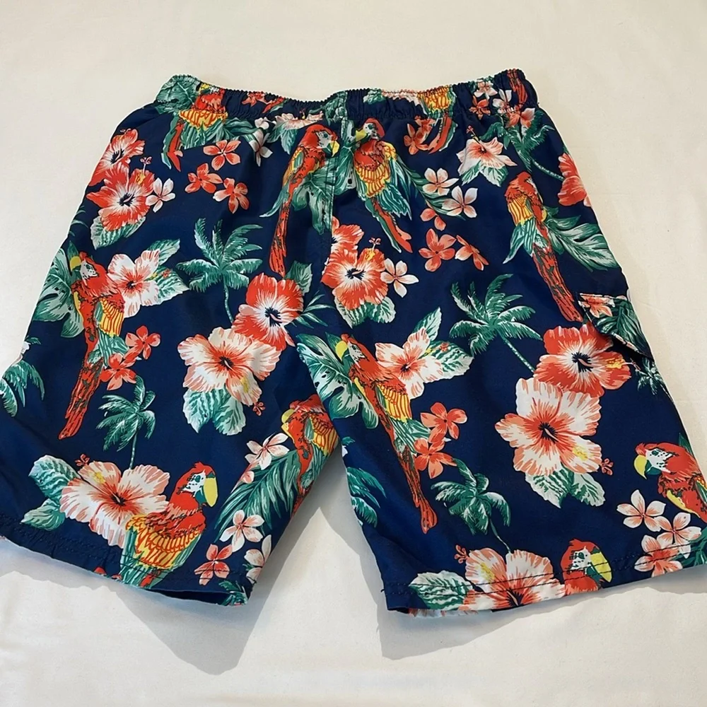 KANU SURF SIZE M Tropical Blue Floral Men's Swim Shorts